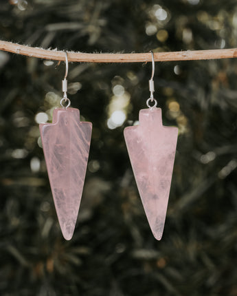 rose heart earrings