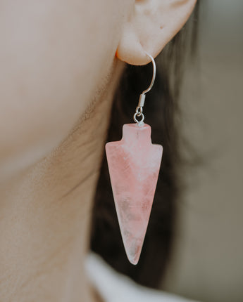 rose heart earrings